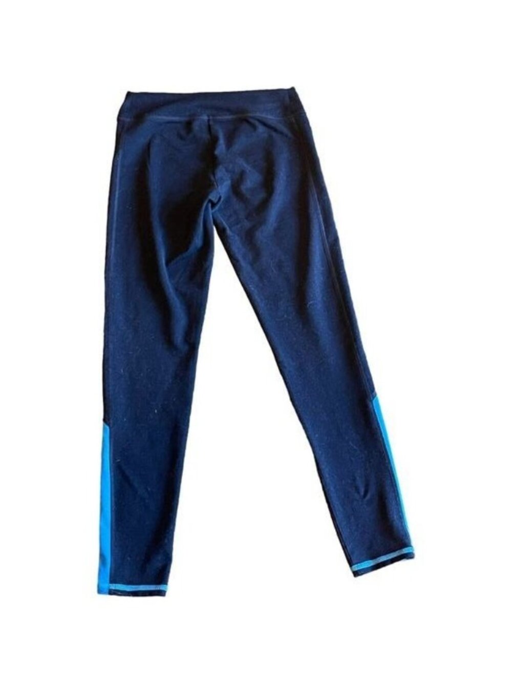 Hollister Navy Blue Colorblock Leggings Teal Turquoise Accent Athleisure S - Picture 2 of 7